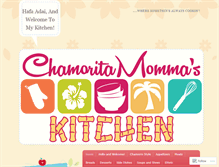 Tablet Screenshot of chamoritamommaskitchen.com